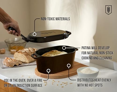 Black 3.4 Qt Enameled Cast Iron Dutch Oven with Lid U608910