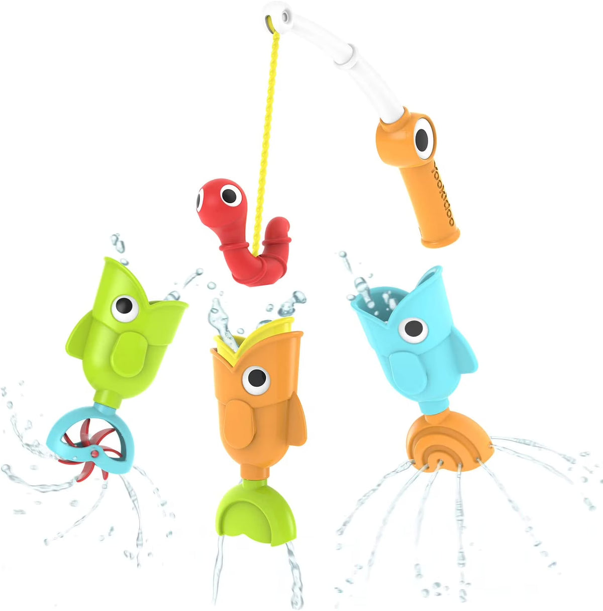 4 Piece Baby Bath Fishing Pole Toy Set H54632