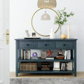 Solid Wood Console Table with Drawers and Shelves P830