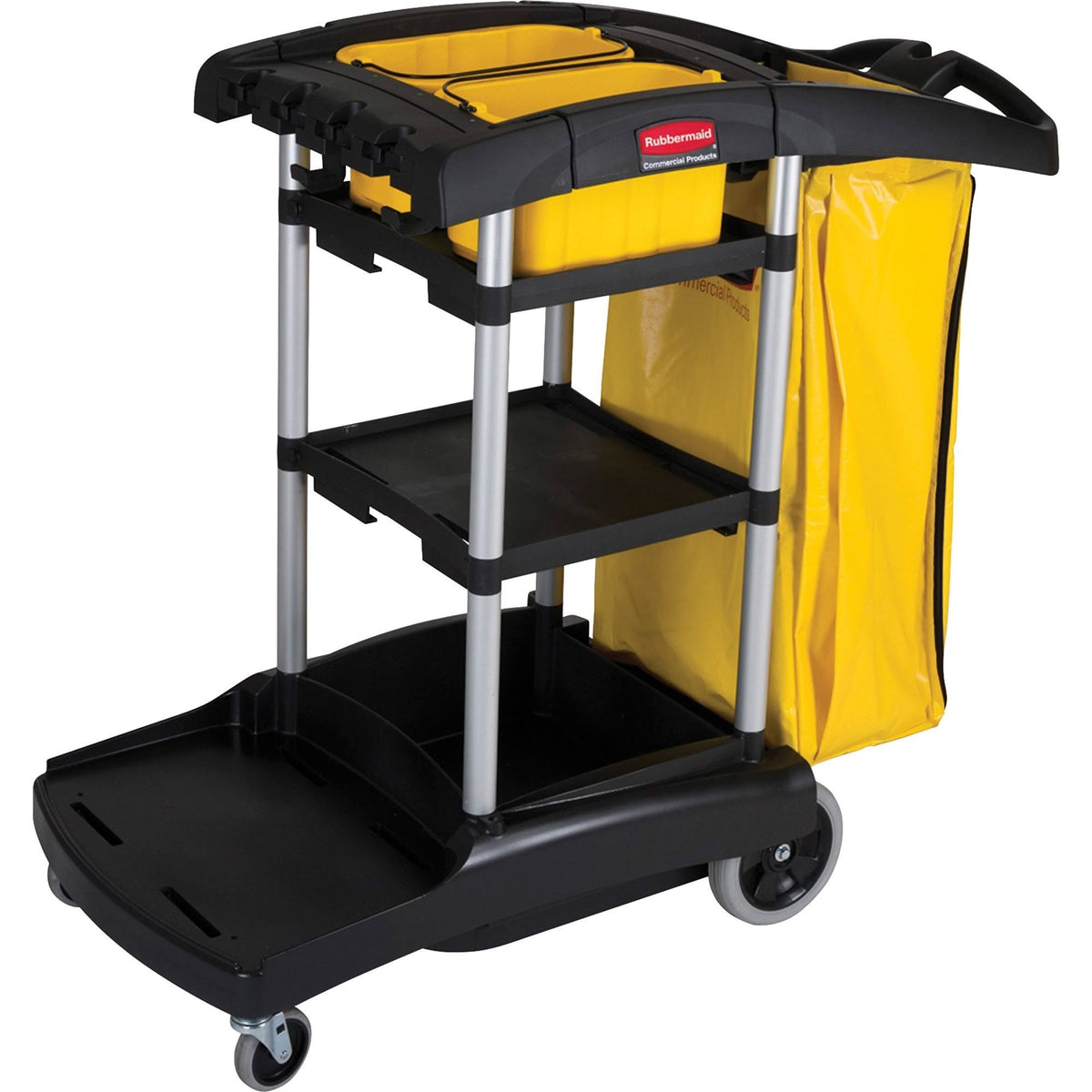 Black High Capacity Cleaning Cart Q21466