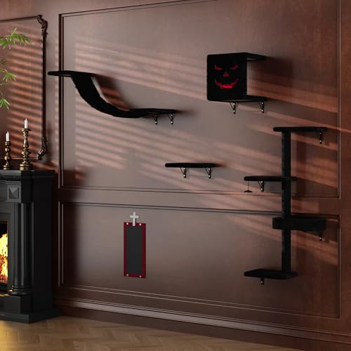 Black Cat Wall Shelves Set of 5 C765713