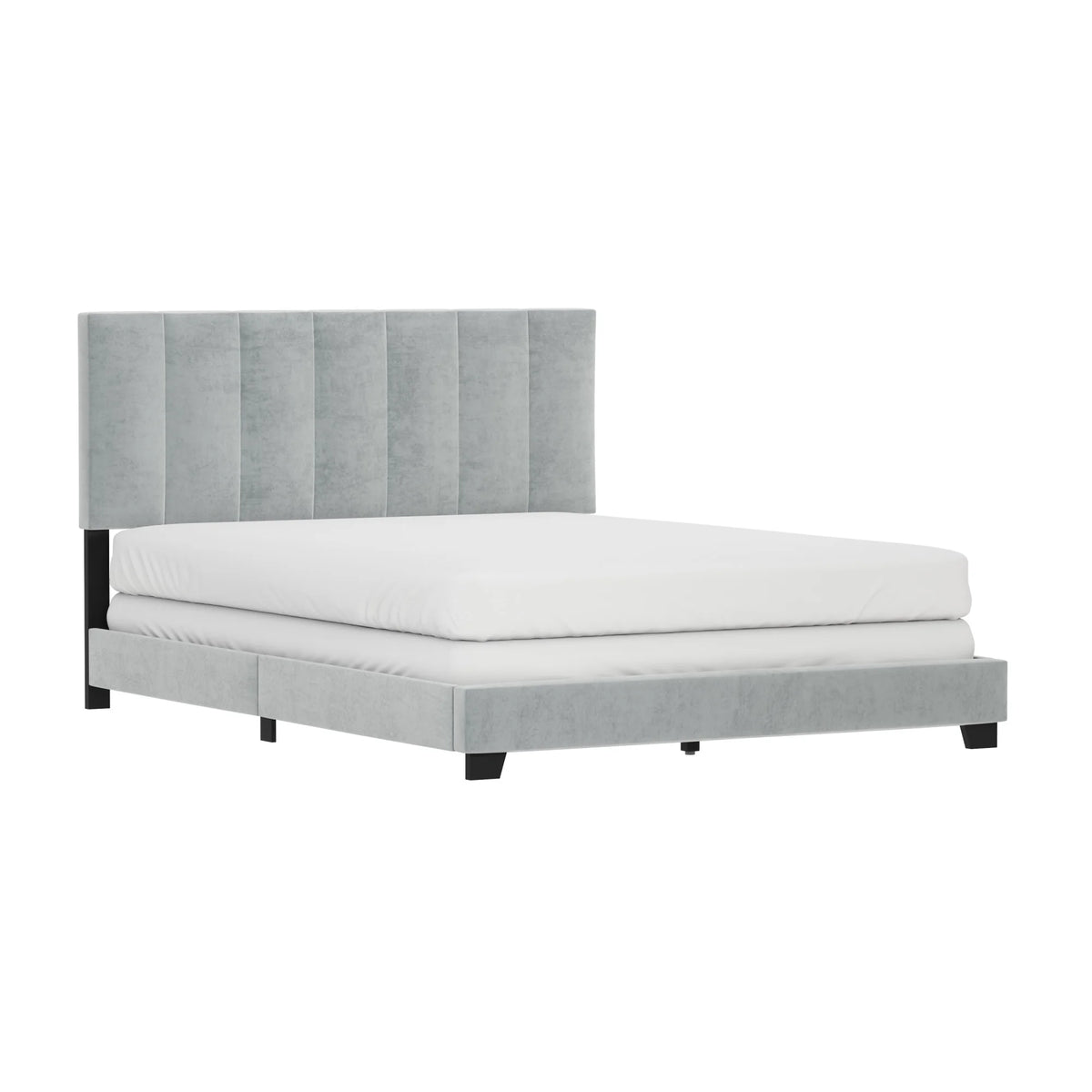 Platinum Gray Upholstered Queen Bed G370