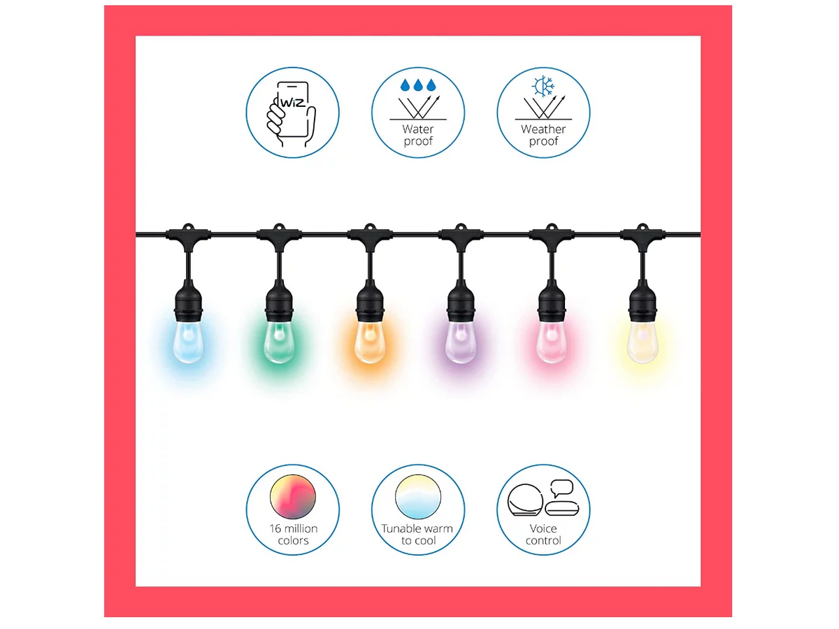 48ft Outdoor WiFi Color String Lights C86316