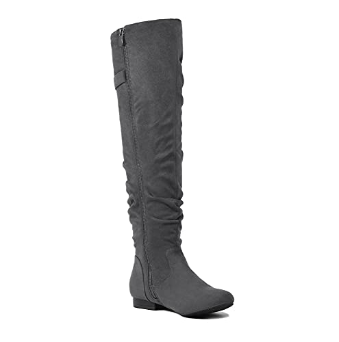 Women's Suede Over The Knee Thigh High Winter Boots I2655