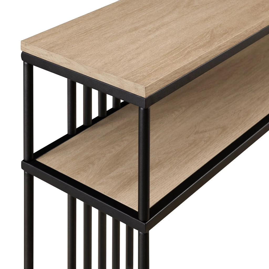 41" Slatted-Side Metal Console Table K818