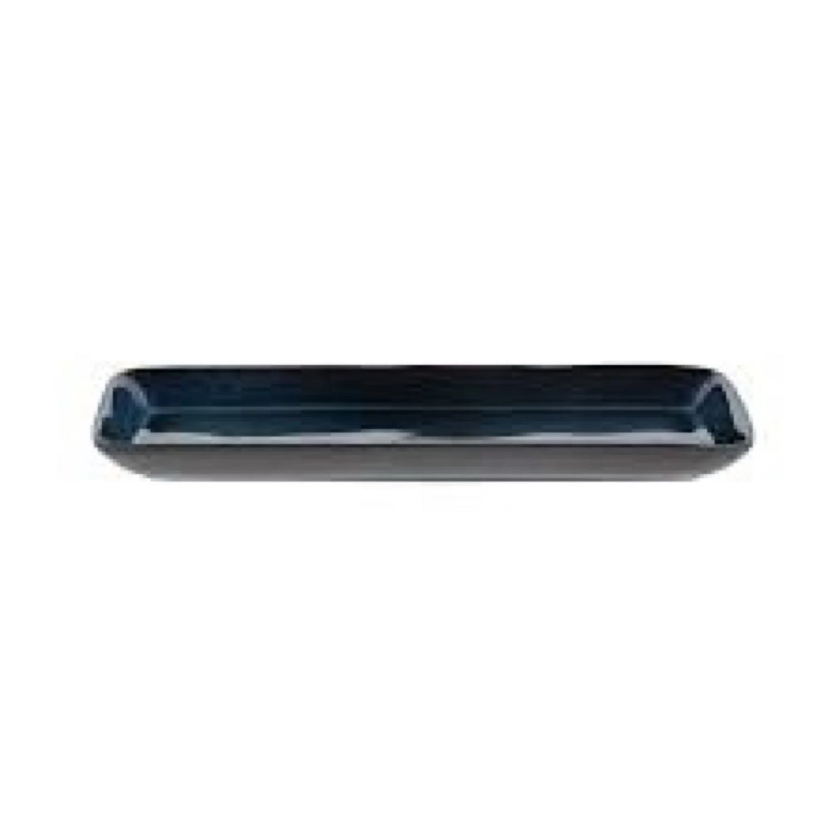Stoneware Dish 14x38cm Black, Dark Blue E501