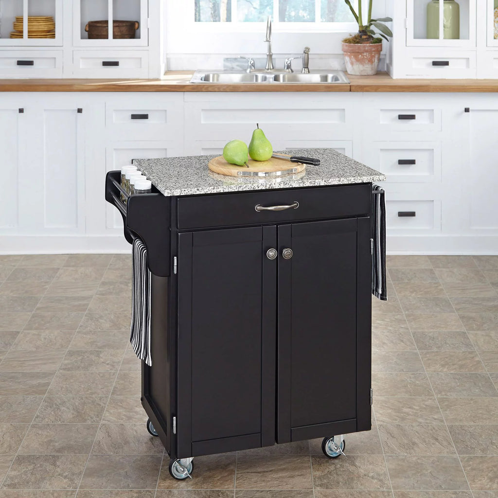 Off White Wood Kitchen Cart I978123