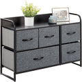 Horizontal Storage Dresser Unit with 5 Removable Fabric Drawers P324