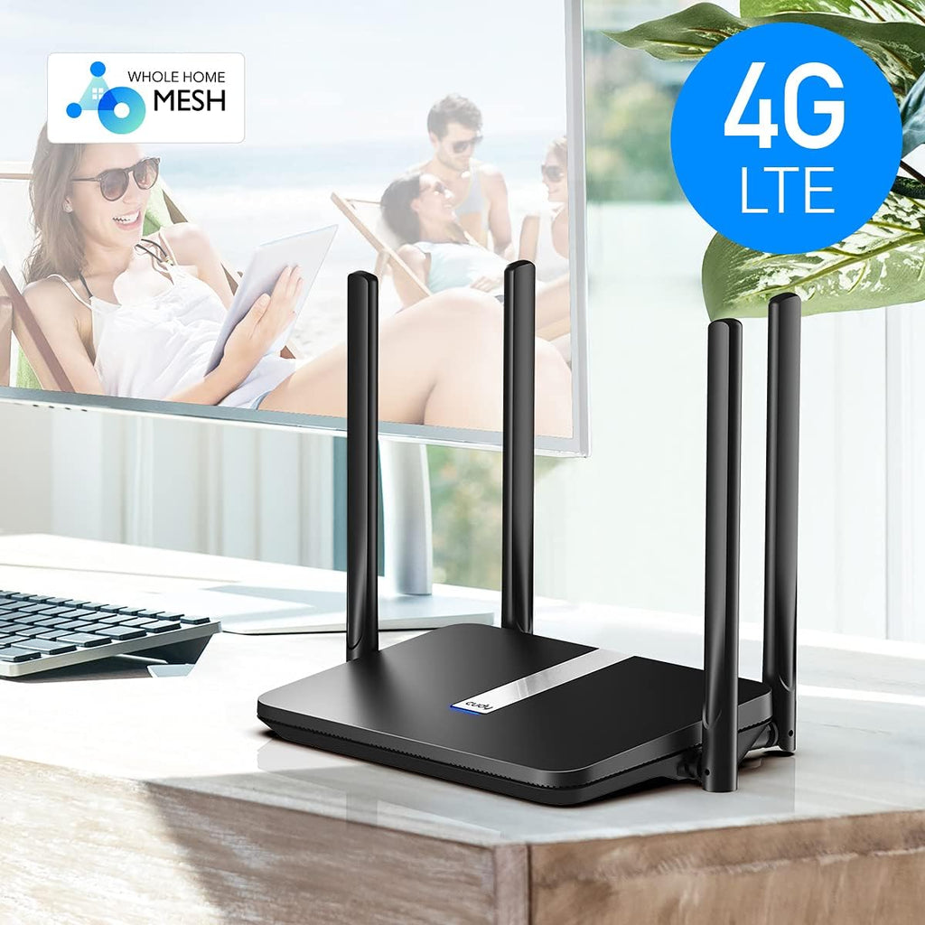 AC1200 Dual Band Unlocked 4G LTE Modem Router with SIM Card Slot W7703