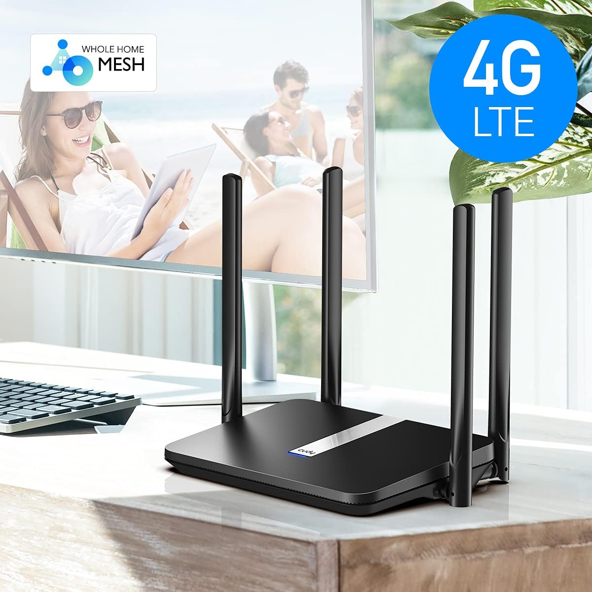 AC1200 Dual Band Unlocked 4G LTE Modem Router with SIM Card Slot W7703