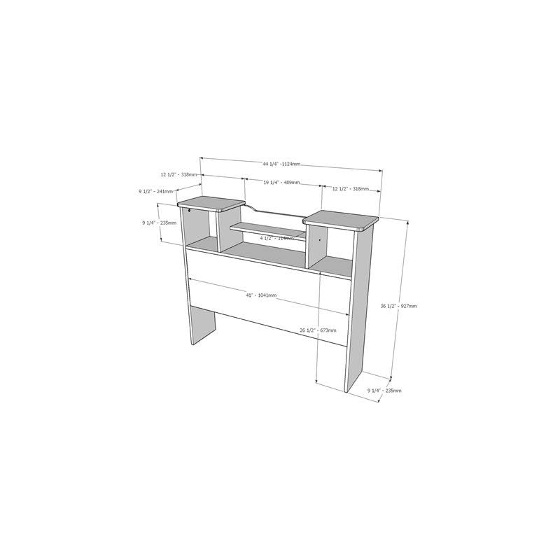 Twin Size Bookcase Headboard H8889