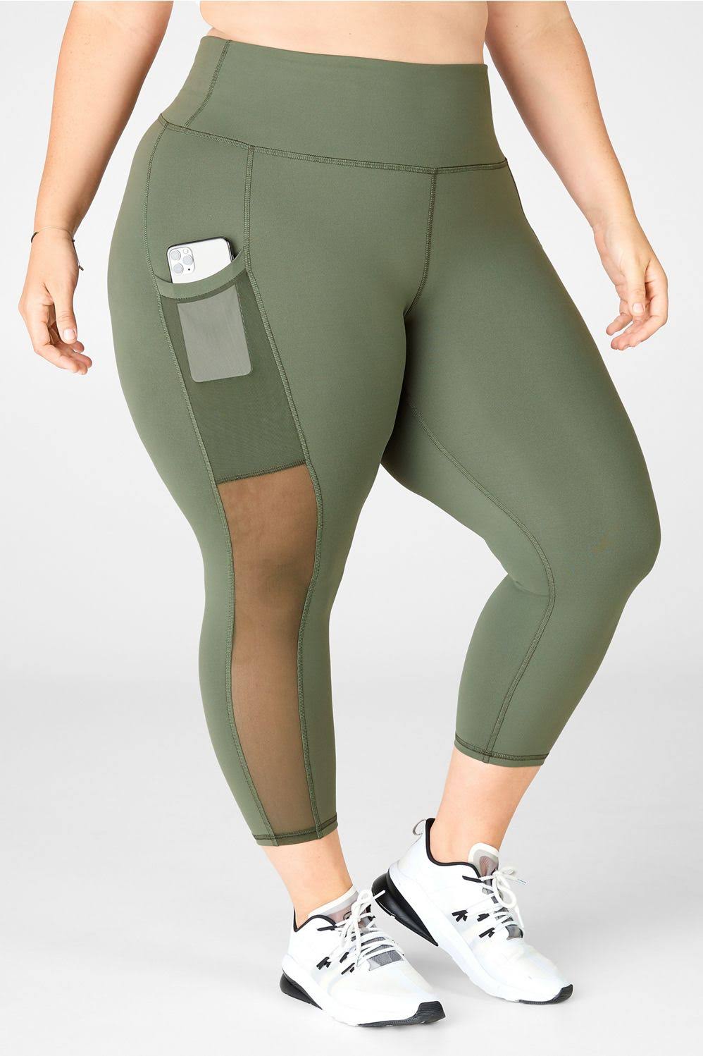 Charcoal Camo High-Waisted Capri F623860