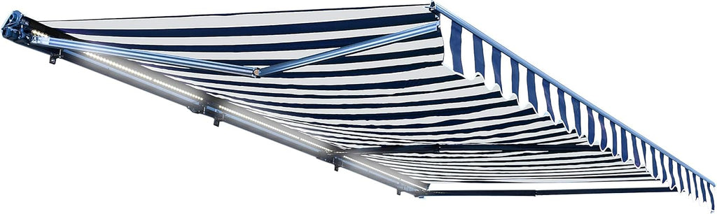Green Motorized Retractable Patio Awning 16 x 10 Feet S9982