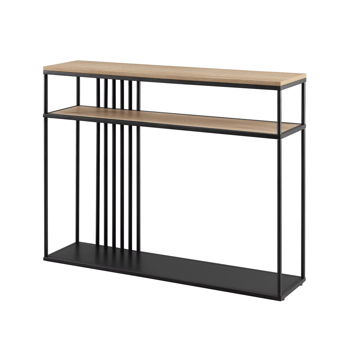 41" Slatted-Side Metal Console Table K818