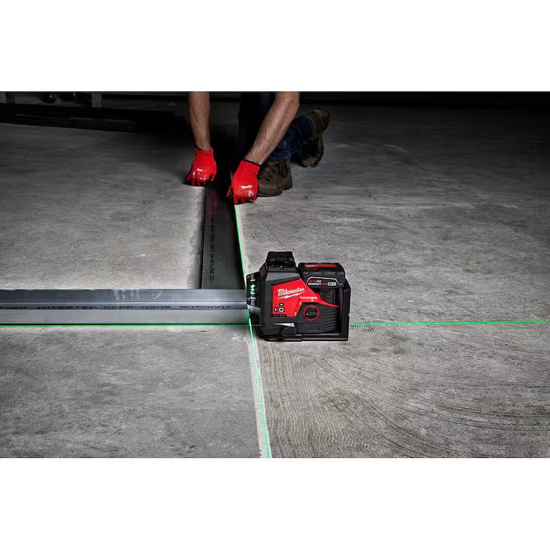 12-Volt Cordless Green 3-Plane Laser Level Kit S7028