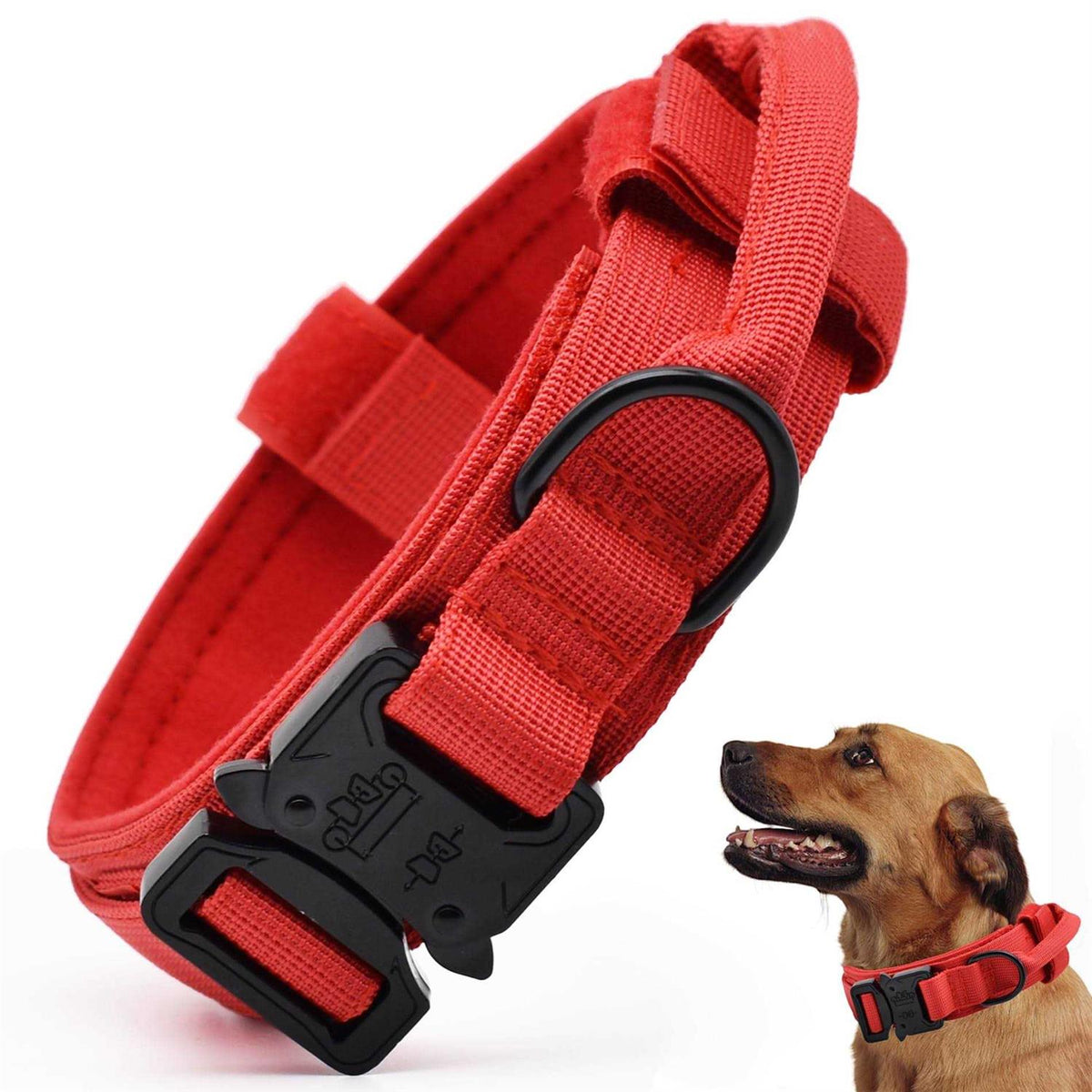 Adjustable Nylon Tactical Dog Collar with Control Handle O42652