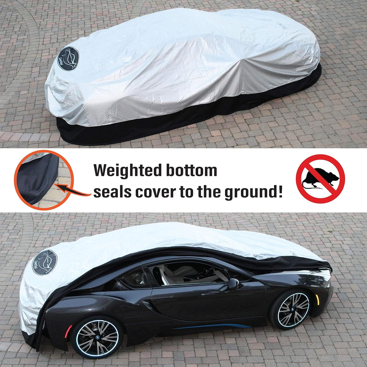 Mid Size 189 L x 73 W x 71 H inch Heavy Duty Outdoor Car Cover Y329002