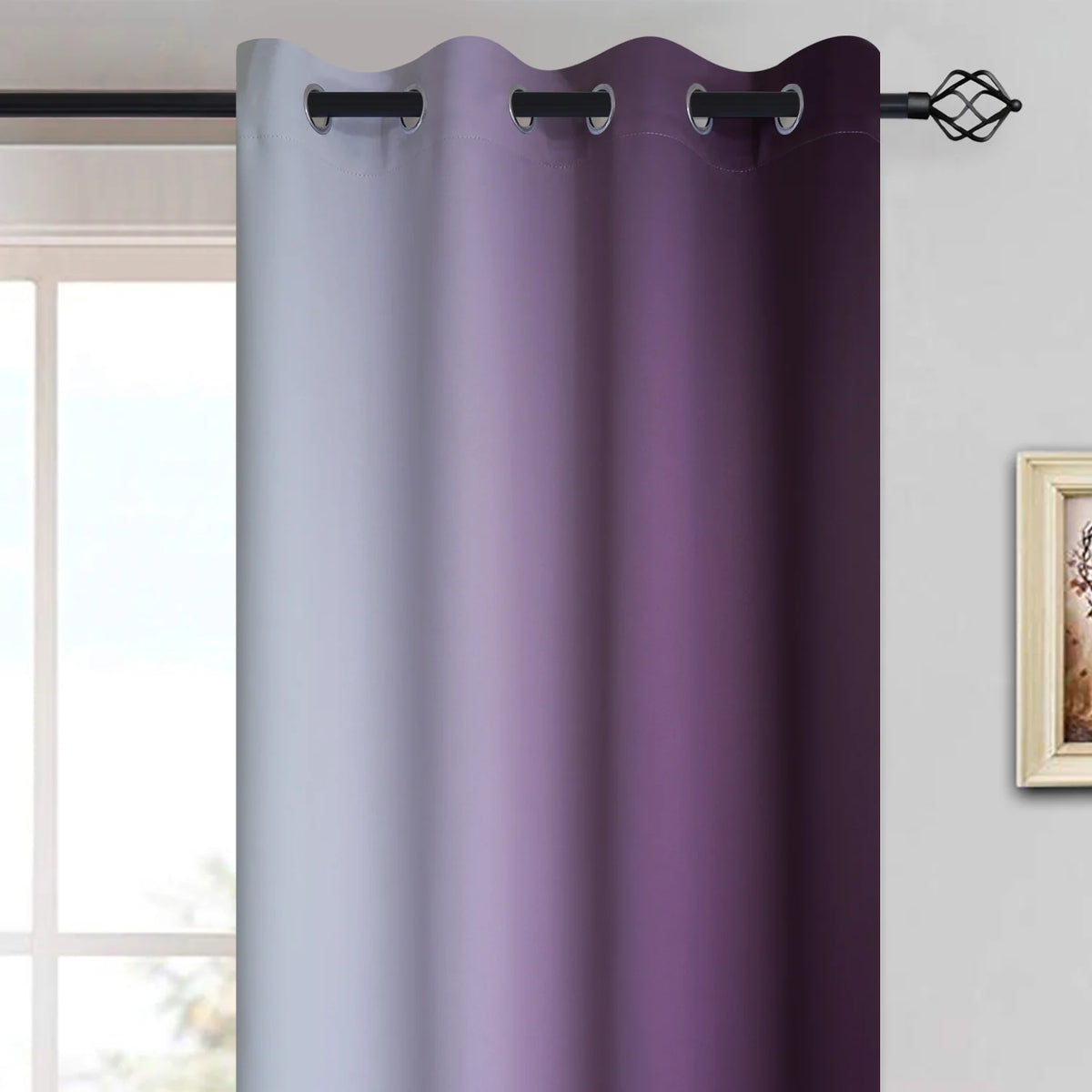Purple Blackout Ombre Curtains, 52x84 inches, 2 Panels A806019