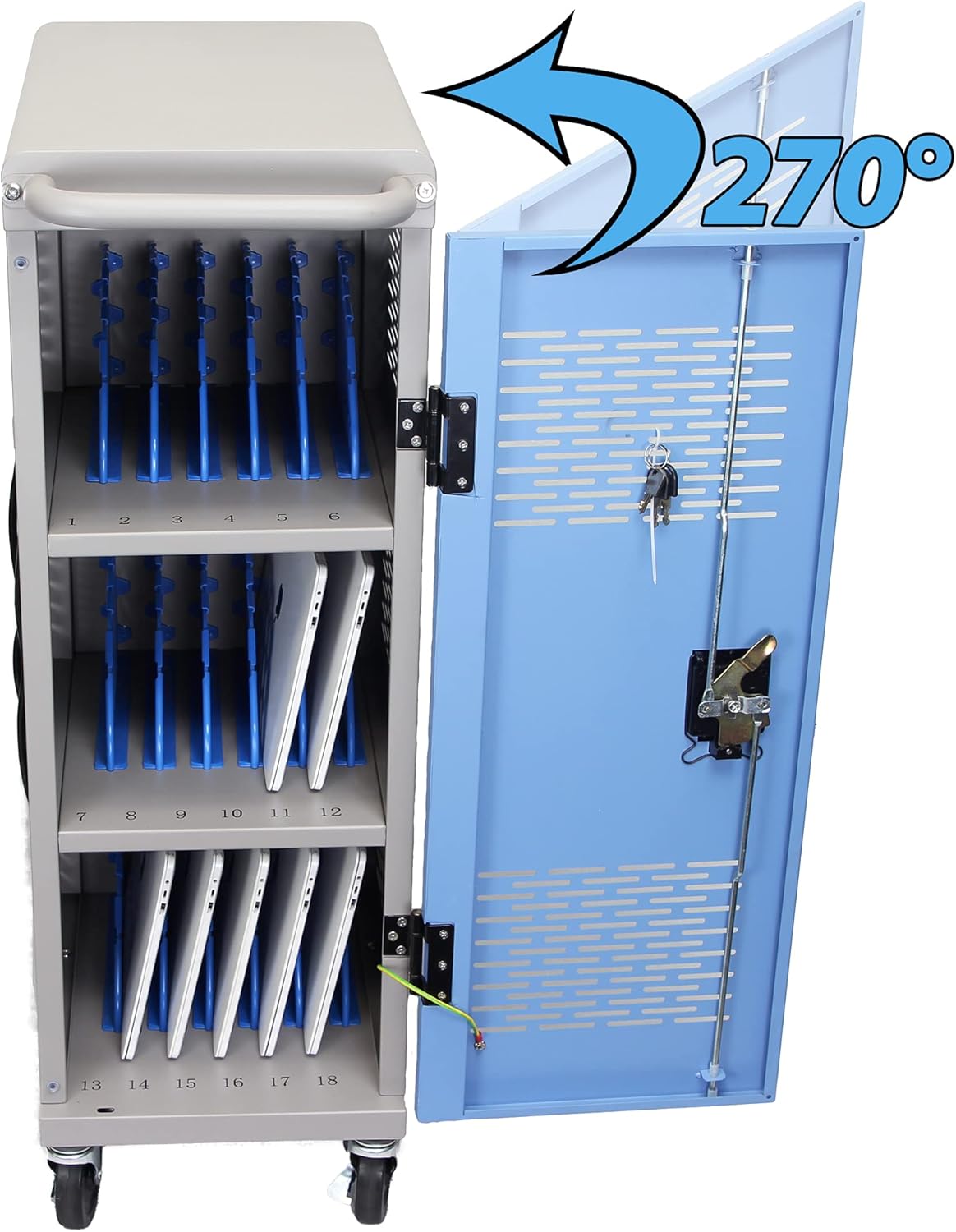 Locking Laptop Charging Cart for 18 Devices T876