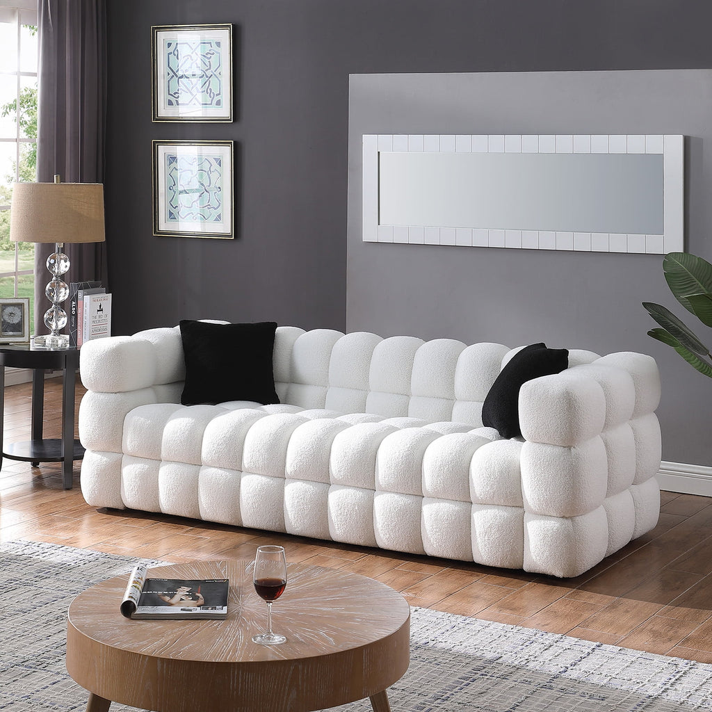 White 3+2 Sofa Set D57392