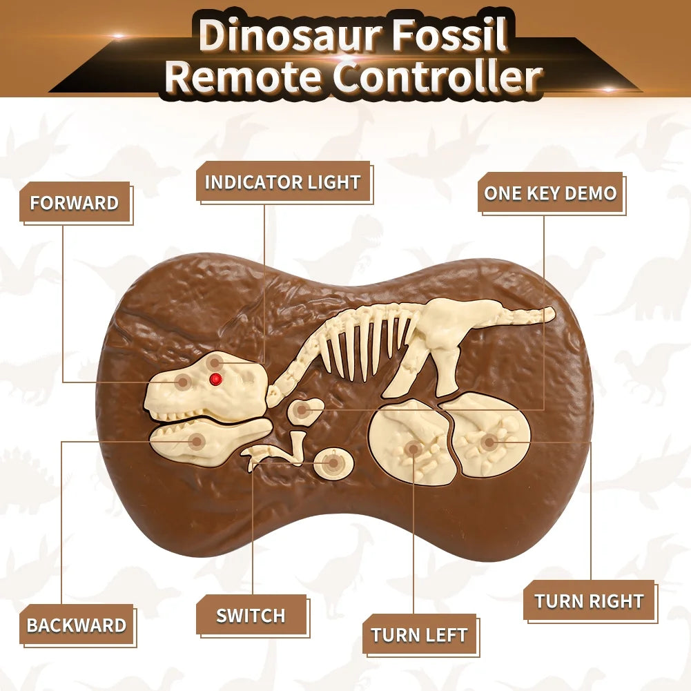 Remote Control Dinosaur Toys, Walking Roaring Velociraptor, 2.4Ghz Electronic Robot Toys E1582