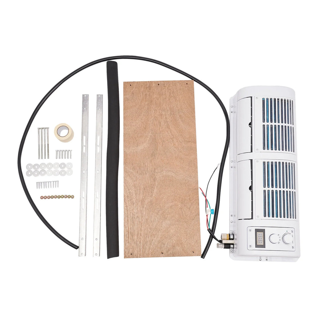 12V Car Air Conditioner Cooling Fan 3 Speeds LCD Display Q281550