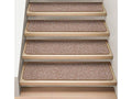15 Pc Attachable Carpet Stair Treads Praline Brown 8 in. x 27 in. I6275