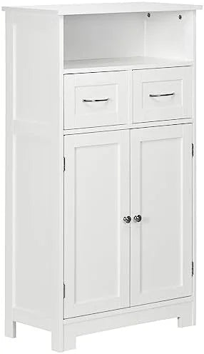 Grey Bathroom Cabinet Organizer with Two Drawers L81778