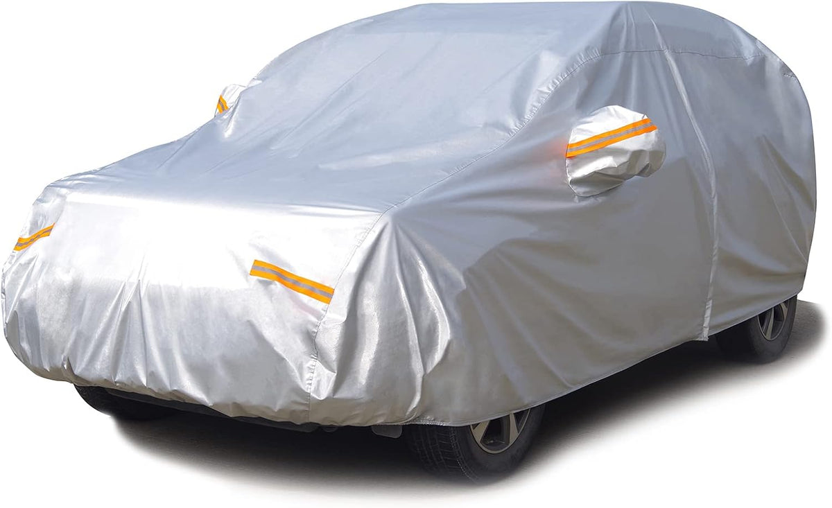 6 Layers Waterproof Outdoor Full Car Cover with Zipper Cotton D9464