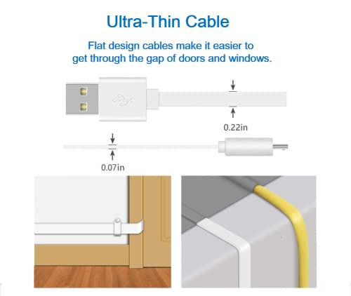 2Pack 10FT Flat Power Extension Cable B843034