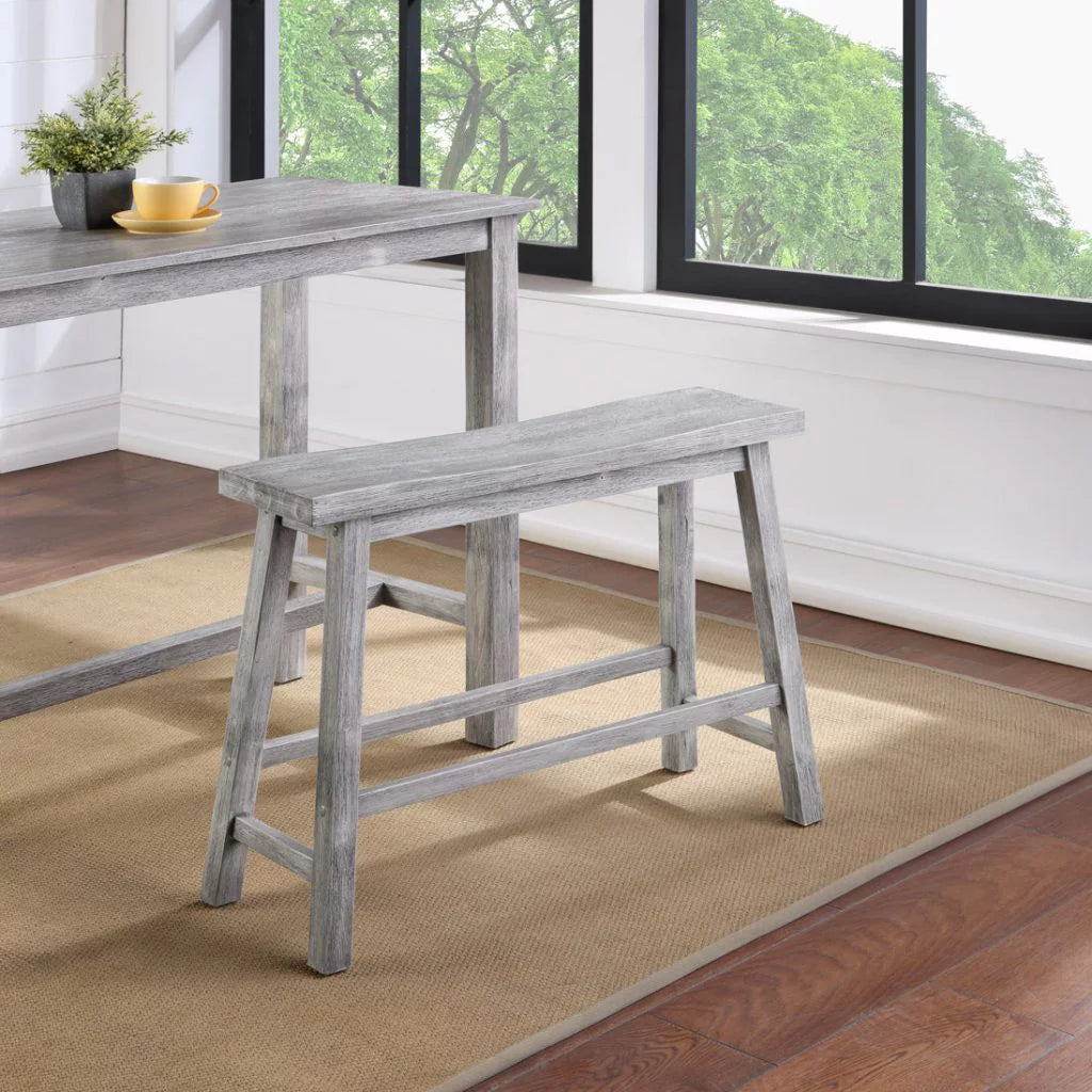 24in. Backless Wood Dining Bench L54019