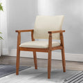 Set of 2 Walnut Wood Dining Chairs Grey Fabric R6091