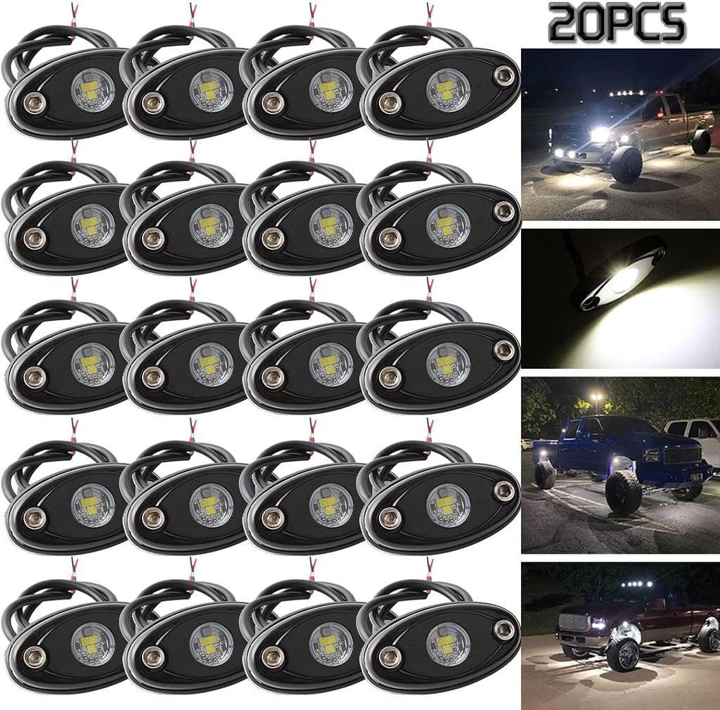 White LED Rock Lights 16PCS Waterproof U653921