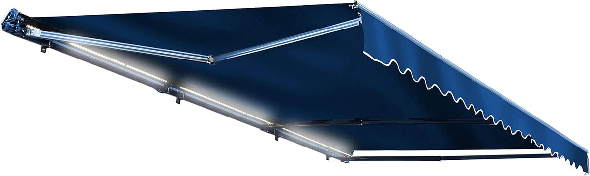 Green Motorized Retractable Patio Awning 16 x 10 Feet S9982