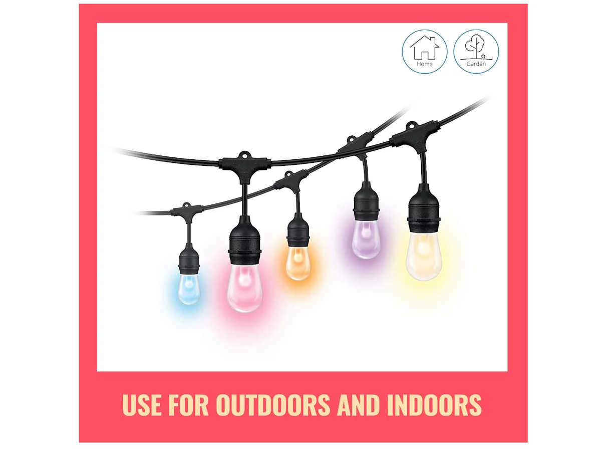 48ft Outdoor WiFi Color String Lights C86316