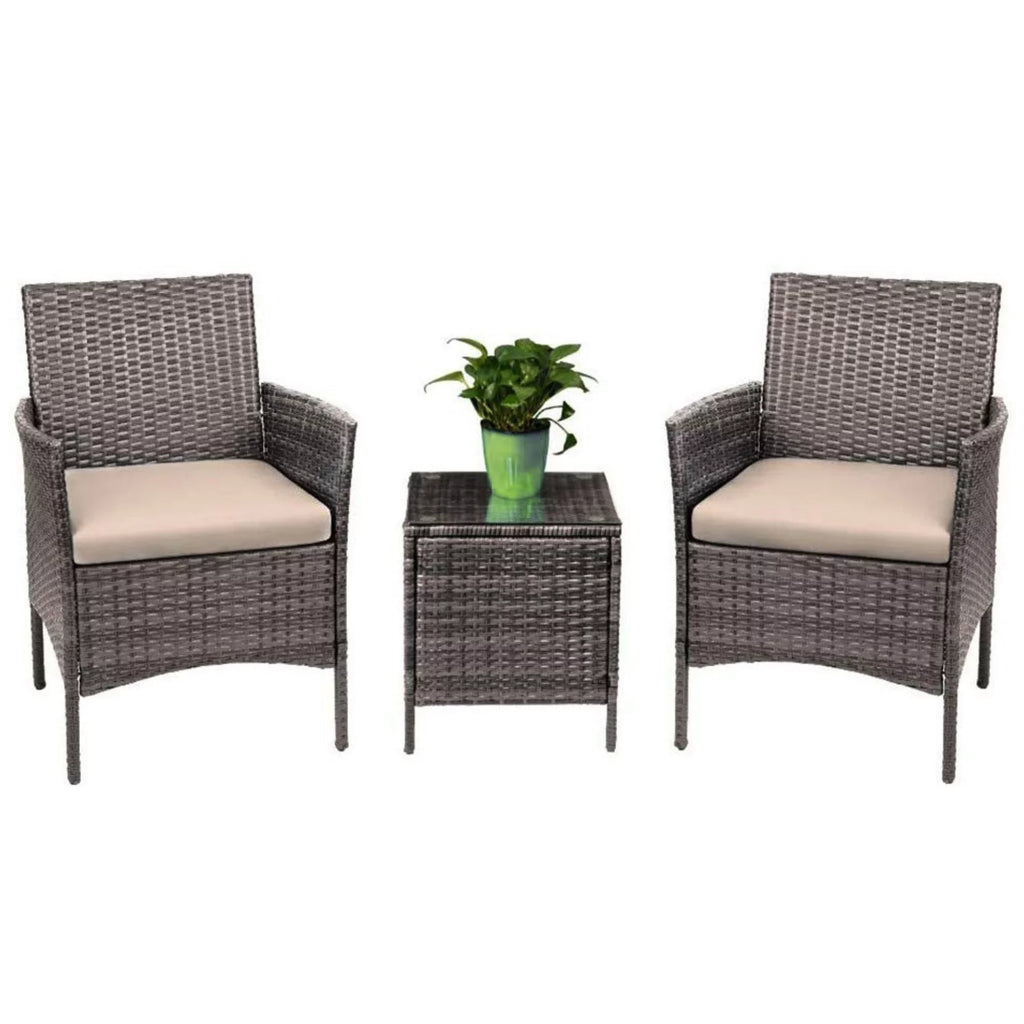 3 Piece Rattan Bistro Patio Furniture Set I343475