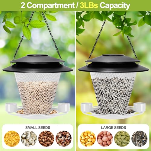 Red Metal Bird Feeder E292