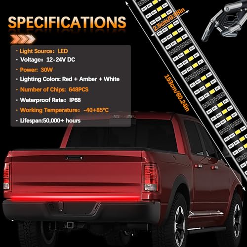 60 Inch LED Tailgate Light Bar with Reverse & Sequential Turn Signals Q258294
