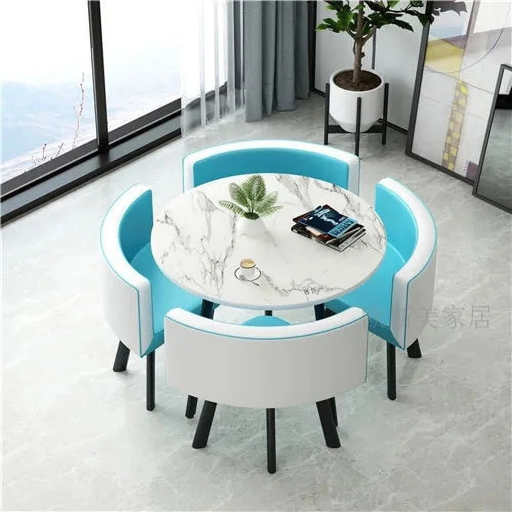 Marble Dining Table Set with 4 Chairs Q27826