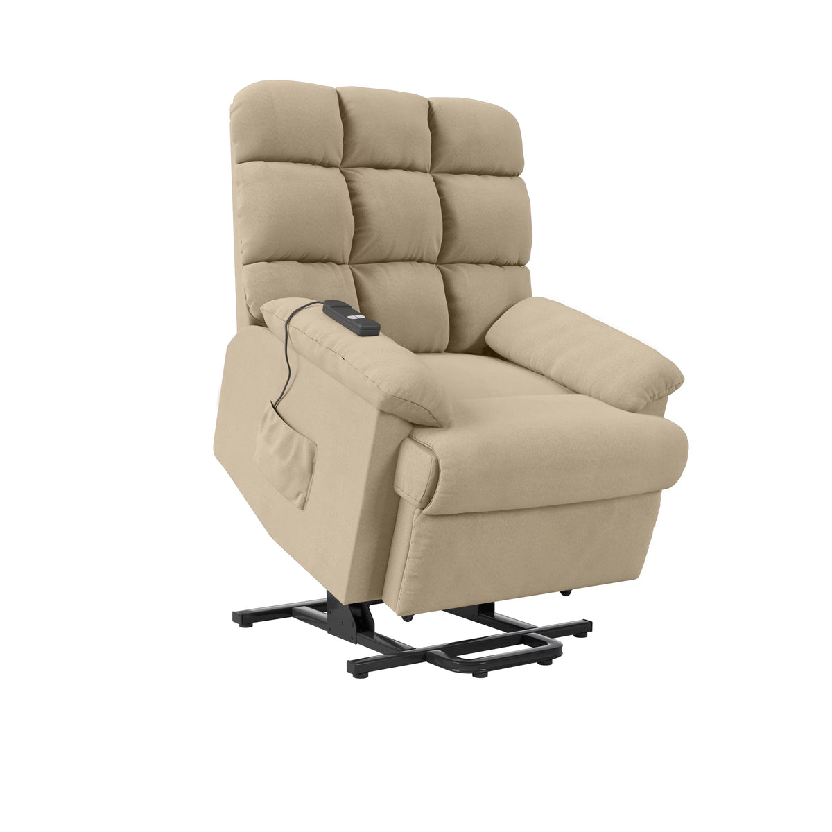 Khaki Microfiber Power Lift Recliner T507