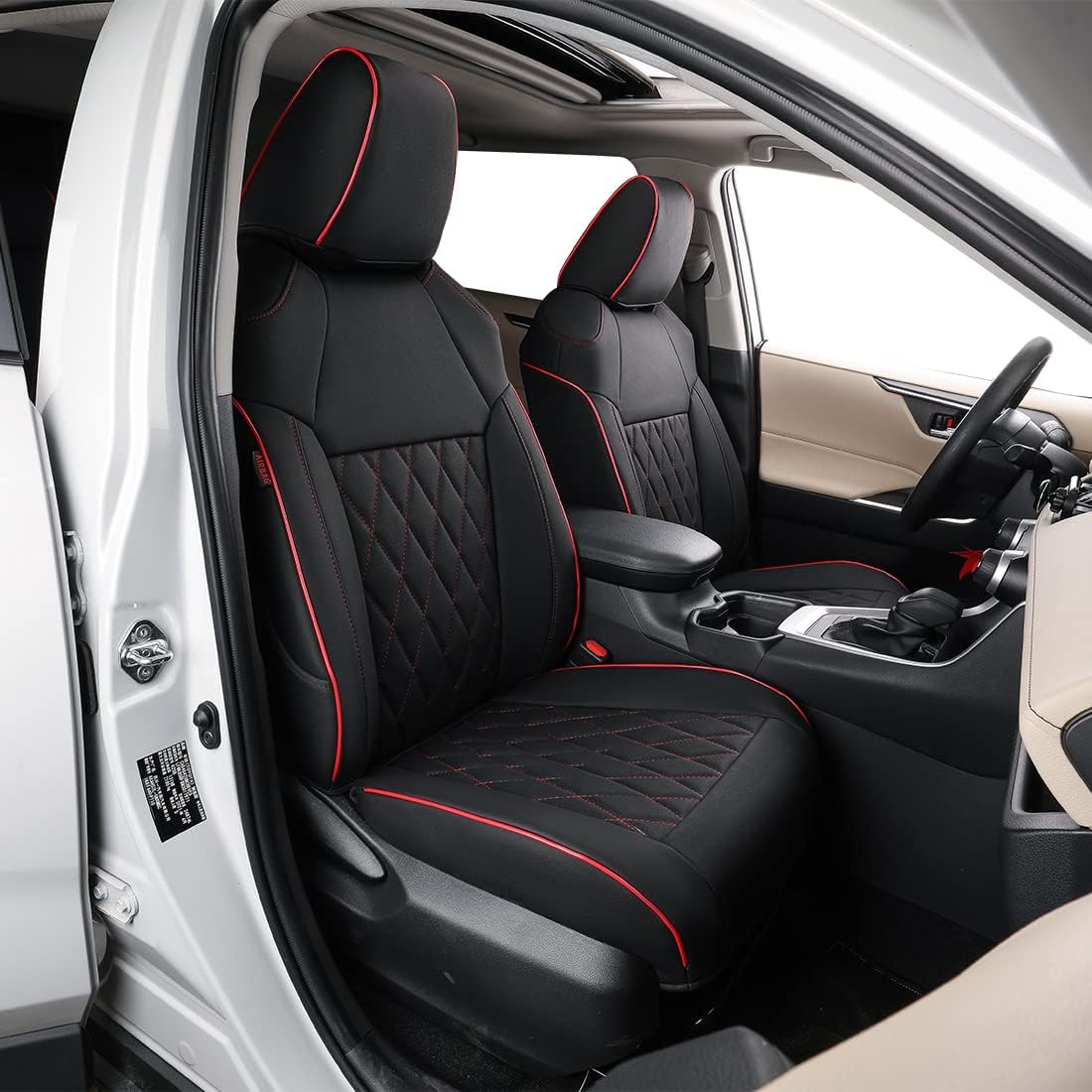 Beige Leatherette Car Seat Covers for Honda CRV 2015 2016 U3355