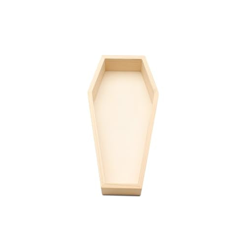 Coffin Shaped Tray 17-3/4-inch Pack of 2 Wood Coffin Shelf P166826