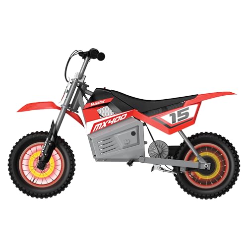 Red Kids Electric Motocross Bike, 14 Mph, 60 Min Runtime V744777