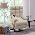 Khaki Microfiber Power Lift Recliner T507