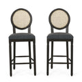 Upholstered Wood Barstools Set of 2 X512