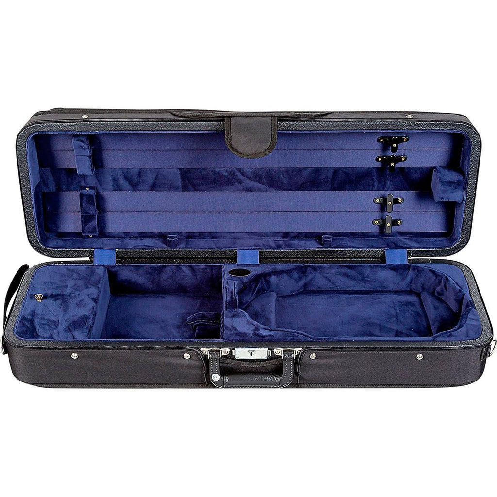 Blue Velour Oblong Suspension Violin Case Q587