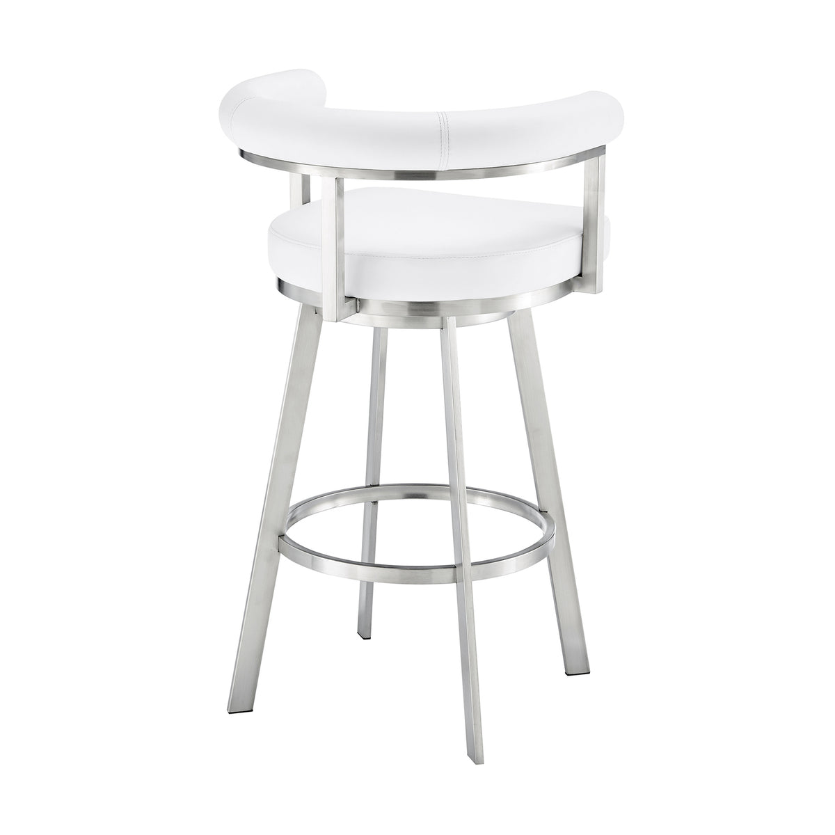 White/Chrome Swivel Bar Stool G51328