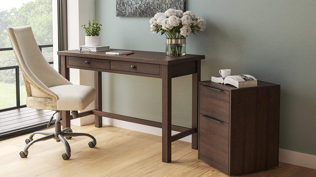 Modern Home Office Writing Desk with Drawers W78922