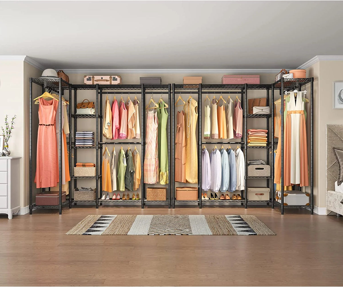 Black Freestanding Metal Clothes Rack N45426