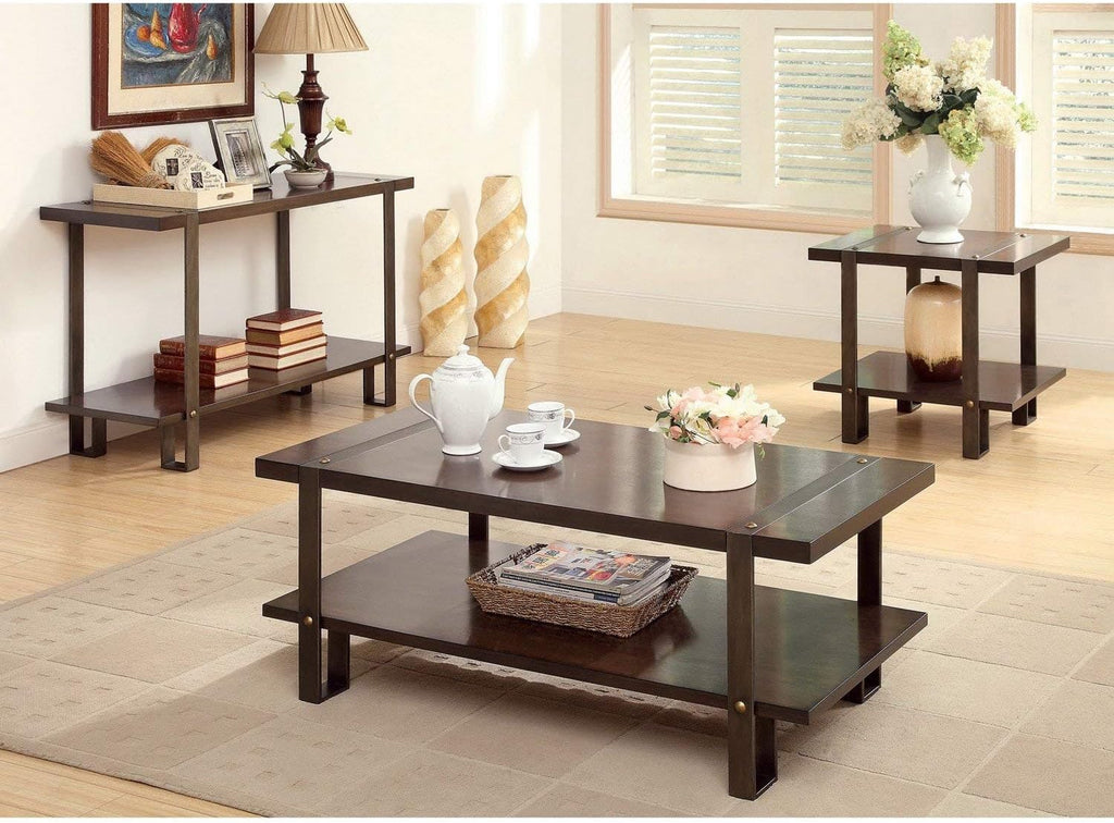 Rustic Dark Oak Sofa Table L7802